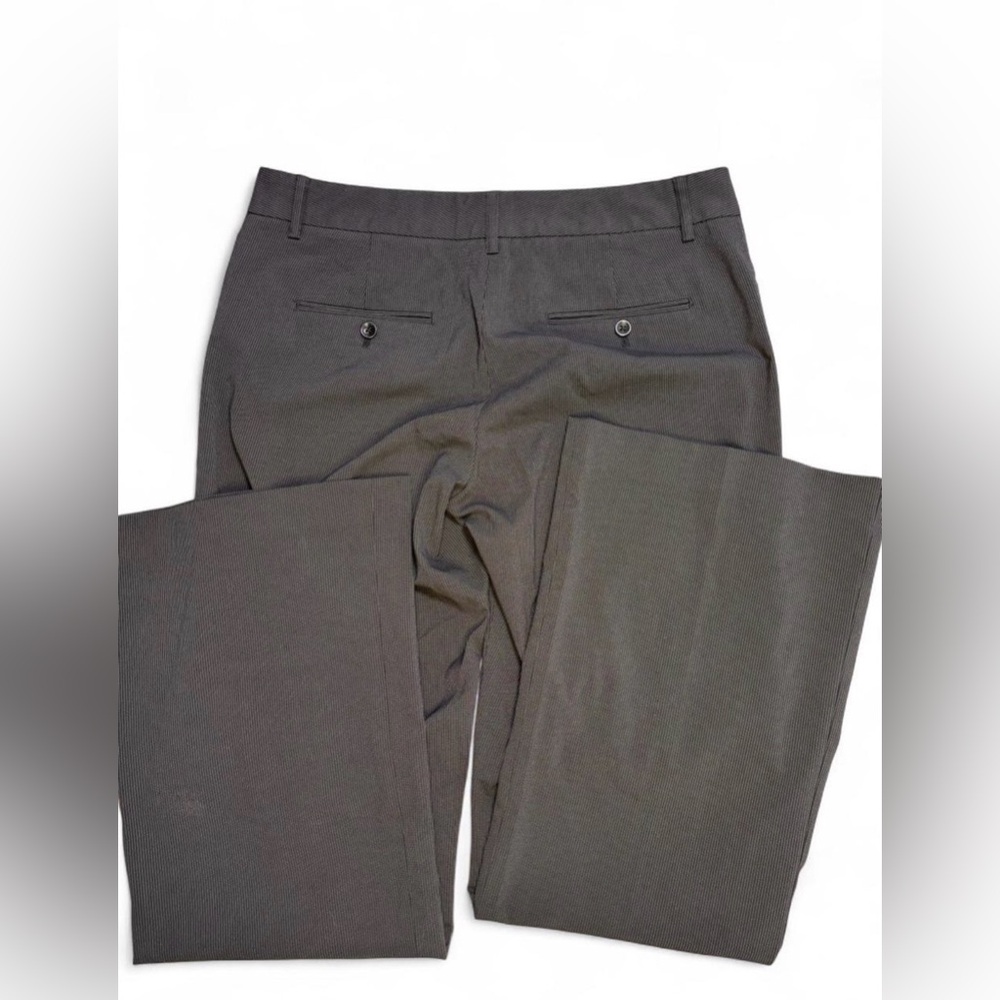 Y2K Low rise Express black/grey pinstripe flare pants